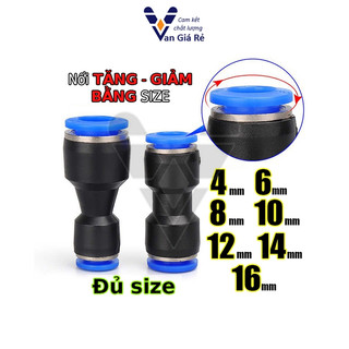 Nối thẳng PU 2 đầu ống hơi, ống phun sương, nối giảm khí nén PG
