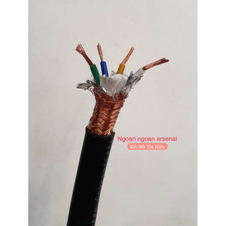 Dây tín hiệu điều khiển 4 lõi, 5 lõi có lưới chống nhiễu.báo giá 1 mét. dây điện tròn có lưới chống nhiễu hoặc không
