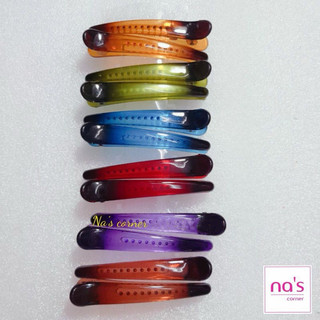[RẺ ĐẸP] Kẹp mỏ vịt nhựa trong màu Hot 8cm đẹp sang trọng