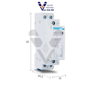 Khởi động từ 1 pha (Contactor) 20a ChiNT NCH8-20/20