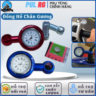Đồng hồ mini kèm ốc kiểu gắn chân gương xe máy hợp kim nhôm chống gỉ làm đẹp xe