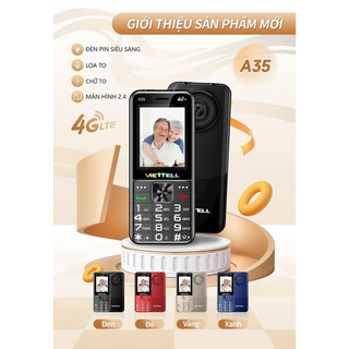 Điện Thoại 4G Viettell A35 4G Loa to phím to,Pin trâu 7600mAh NewFullbox