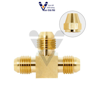Tê côn lồi nối ống đồng 6mm 8mm 10mm 12mm 16mm 19mm - 3 ngã lã ống đồng thau