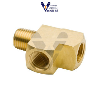 Tê xéo thau - 3 ngã ren trong ren ngoài thau 9.6mm 13mm 17mm