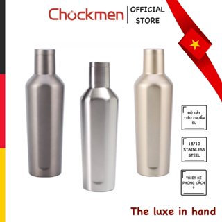 Bình Nước Giữ Nhiệt CHOCKMEN Inox 2 Lớp 500 - 700ml Bình Đựng Nước Cầm Tay Chống Nóng Lạnh