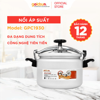 Nồi Áp Suất Nhôm Anod Goldsun Truyền Nhiệt Nhanh Đáy Từ Dùng Trên Mọi Loại Bếp GPC1930