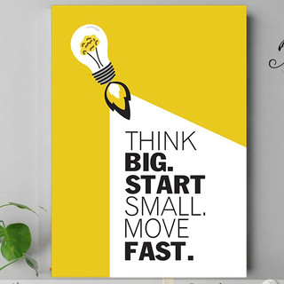 Tranh cổ động văn phòng công ty Tiếng Anh Think Big Start