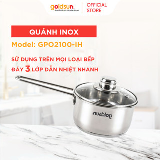 Nồi quánh inox Goldsun GPO2100-IH đáy từ 3 lớp dùng cho mọi loại bếp tay cầm cán dài
