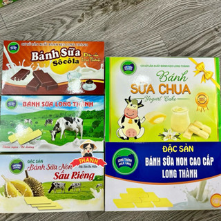 Combo 5 Hộp 62 Bánh Sữa Các Loại Đặc Sản Long Thành Bánh sữa Socola bánh sữa non bánh sữa sầu riêng bánh sữa chua