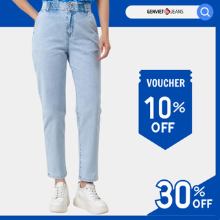 Quần jean nữ dáng col thụng đơn giản genviet tq106j8522