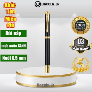 Bút ký cao cấp Lincoln Jr 027, đen bóng quý tộc, mực mịn đều ở mọi góc nghiêng