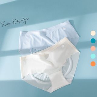Quần lót nữ cạp cao su lụa băng mát lạnh không viền XUU chữ Air mỏng nhẹ không hằn lộ - QC155