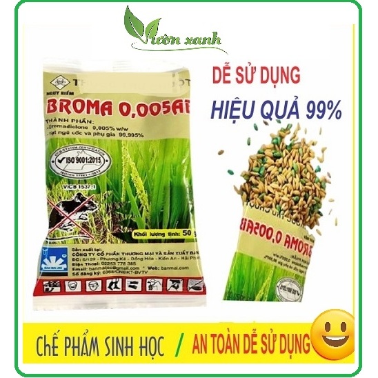 Bả diệt chuột trộn thóc BROMA 50gr
