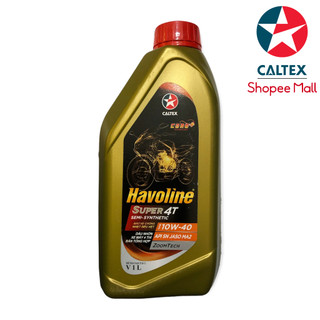 Nhớt xe số bán tổng hợp Caltex Havoline Super4T Semi Synthetic 10w40 [ 1L ]