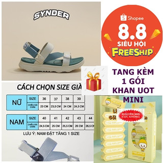 Fullbox-Sandal SYNDER giày quai hậu phiên bản nâng cấp SD2-màu kem rêu