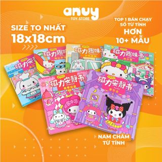 Sổ dán từ tính Kuromi Capybara nam châm tranh đồ chơi bóc dán sticker Size lớn