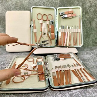 DỤNG CỤ CẮT MÓNG TAY 18 MÓN ĐA NĂNG vệ sinh tai, tay, chân tại nhà tiện lợi