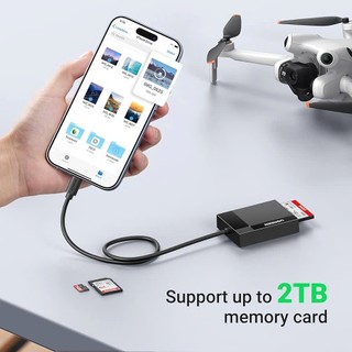 Đầu đọc thẻ SD/TF Ugreen 80888 CM401(USB C 3.1 truyền dử liệu 5Gbps,đọc thẻ 2TB) Vỏ Nhôm Cao Cấp