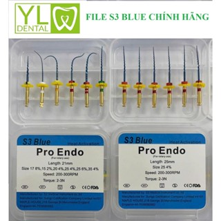 File máy nội nha - File máy S3 Blue, Trâm máy dẻo kháng gãy .-  trâm máy nội nha