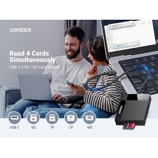 Đầu đọc thẻ SD/TF Ugreen 80888 CM401(USB C 3.1 truyền dử liệu 5Gbps,đọc thẻ 2TB) Vỏ Nhôm Cao Cấp