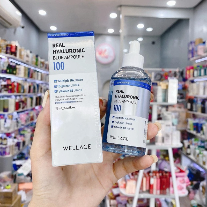 Tinh chất dưỡng da Wellage Real Hyaluronic Blue Ampoule 100 75ml NEW