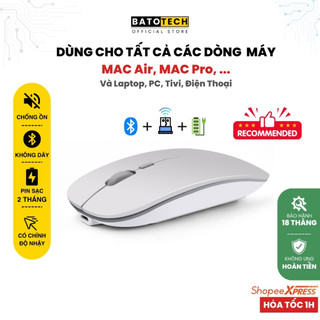 Chuột không dây Bluetooth M1Pro BATOTECH, không tiếng click, sạc 1 lần dùng 2 tháng, kết nối được cho máy Mac