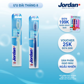 Combo 2 Bàn chải đánh răng Jordan Clean Between, Lông siêu mềm siêu mảnh 0.01mm