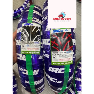  Vỏ Lốp trước + sau xe SH 100 80-16 530 TL + 120 80-16 530TL Chính hãng IRC INOUE  Lốp không săm  