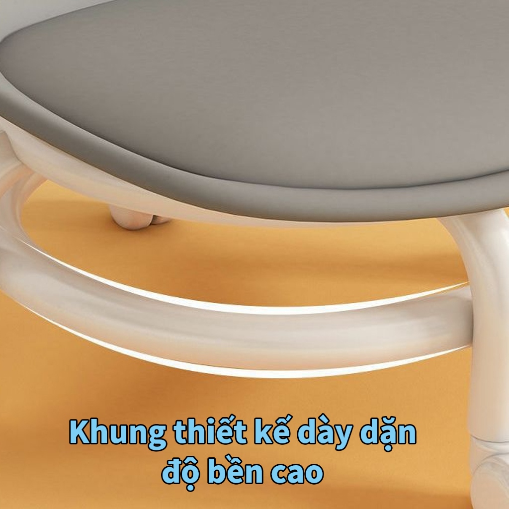 Ghế Ngồi Nhỏ Thương Hiệu iiko Có Bánh Xe Không Ồn Ghế Đẩu Cho Bé Ghế Tròn Xoay Bệt Đa Năng Có Nệm Êm Tiện Dụng | BigBuy360 - bigbuy360.vn
