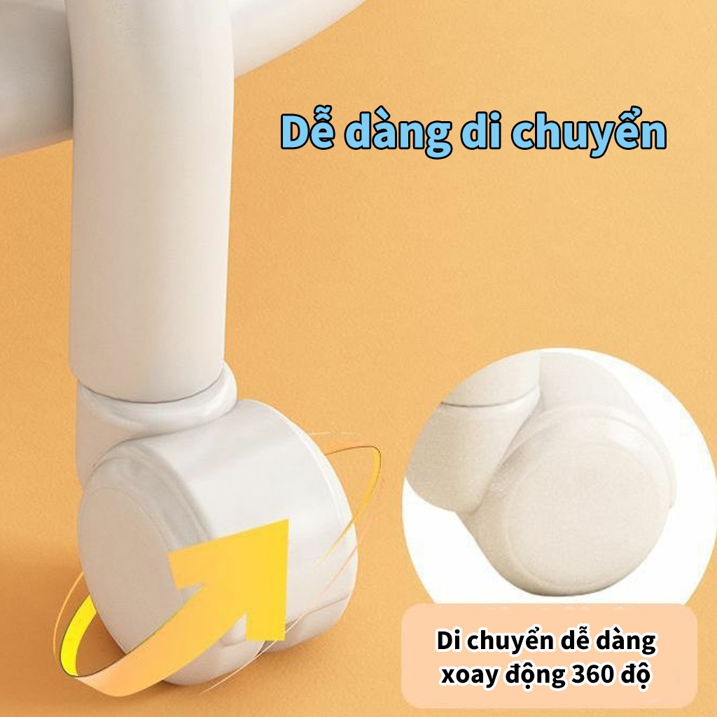 Ghế Ngồi Nhỏ Thương Hiệu iiko Có Bánh Xe Không Ồn Ghế Đẩu Cho Bé Ghế Tròn Xoay Bệt Đa Năng Có Nệm Êm Tiện Dụng | BigBuy360 - bigbuy360.vn