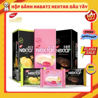 Bánh Nextar Nabati Dâu Tây / Dứa Tươi Hộp 112G, Bánh Nextar Nabati Socola Chocolate Nhân Chảy