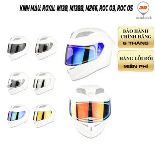 Kính Thay Thế Mũ Bảo Hiểm Fullface Royal M138B, M138, M266, ROC 05, ROC 03 Chính Hãng, Đủ Màu Sắc.