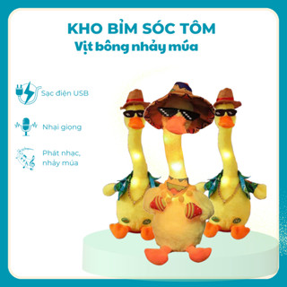 Đồ Chơi Vịt Bông Nhảy Múa Nhại Giọng Biết Nói, Vịt Nhại Giọng Sạc Điện Biết Hát Hottrend