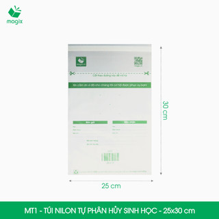 MT1 - 30x25 cm - 100Túi đóng hàng niêm phong phân hủy sinh học, túi gói hàng | Magix Packaging