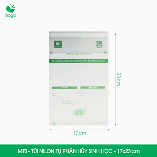 MT0 - 23x17 cm - 100 Túi đóng hàng niêm phong phân hủy sinh học, túi gói hàng | Magix Packaging