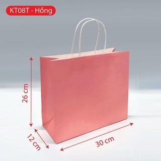 Combo 50 Túi giấy KT08T - nhiều màu (KT:26x30x12)
