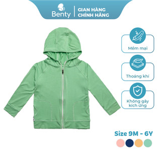 Áo khoác BENTY trơn basic cotton mềm mịn cho bé, áo khoác chống nắng bé trai bé gái