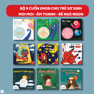 Sách ehon - combo 9 cuốn moi moi âm thanh buồn ngủ - cho bé 0-2 tuổi