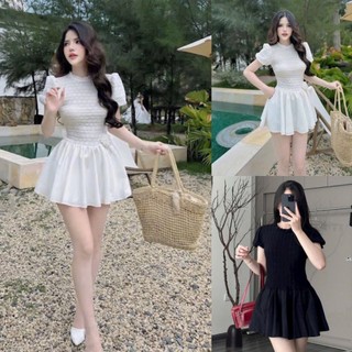 Đầm tiểu thư thân len ren đính hoa tùng manggo xòe kèm quần trong Sam Closet Phù Hợp Để Tới Công Sở, Đi Làm Hoặc Đi Chơi