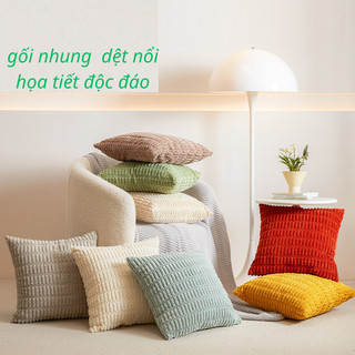  Gối tựa lưng gối sofa nhung dệt Quilt họa tiết độc đáo phong cách hiện đại 