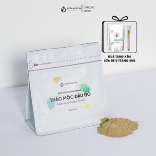 [TẶNG CỌ+SỮA Ủ] Bột Thảo Mộc Đậu Đỏ Tắm Trắng Mềm Mịn Da Herbal Bath Powder BOTANIGLOW 250g