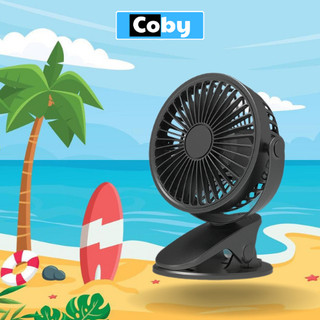  Quạt Kẹp Xe Đẩy,Để Bàn Tích Điện Xoay 360 Độ Nhiều Tốc Độ Gió