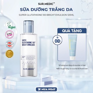 Nước Thần Dưỡng Trắng Dạng Sữa SURMEDIC Super Glutathione Bright Emulsion 120ml