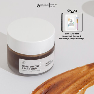 Mặt nạ thảo dược mật ong giảm mụn, mờ thâm herbal face mask botaniglow 50ml & 100ml