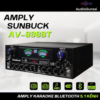 Amply bluetooth karaoke Sunbuck AV-888BT công suất khủng 700W, âm thanh cực chất, kết nối được sub hơi, bảo hành 12T