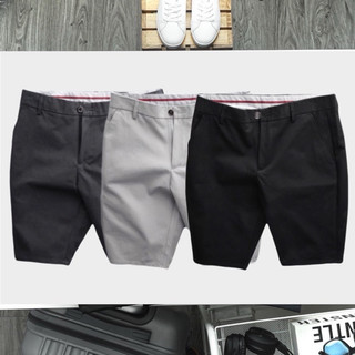 Quần short lửng tây âu lưng cứng nam vải mịn co giãn Bigsize < 120kg