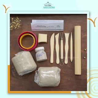 Bộ dụng cụ làm gốm tại nhà, Bộ cơ bản Mầm, Bộ tạo hình, nặn gốm, dụng cụ làm gốm - Vườn Nhà Gốm
