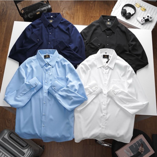 Áo sơ mi nam tay dài có túi Bigsize < 120kg