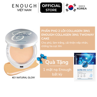 Phấn phủ 2 lõi collagen 3in1 enough collagen 3in1 twoway cake #21