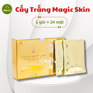 Cấy trắng Yến Magic Skin hộp 12 gói = 24 mặt trắng bật tone, an toàn cho làn da